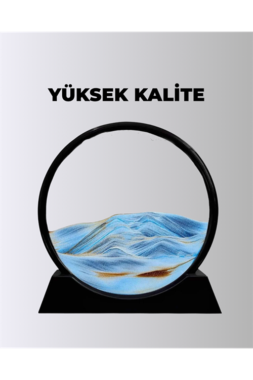 Döndürülebilir Dinamik Kum Tablosu – Stres Giderici, Yüksek Kaliteli Cam ve Doğal Kum ile Sanatsal Masa Dekoru