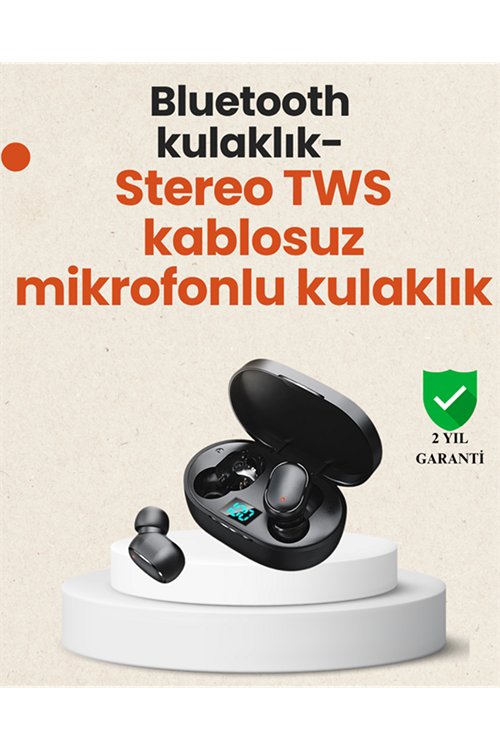 TWS Bluetooth Kulaklık Kulak İçi Kablosuz Dijital Göstergeli Çağrı Cevaplayabilen