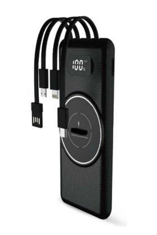Wireless Powerbank 10000 Mah LED Ekranlı Dahili Kablolu Hızlı Şarj