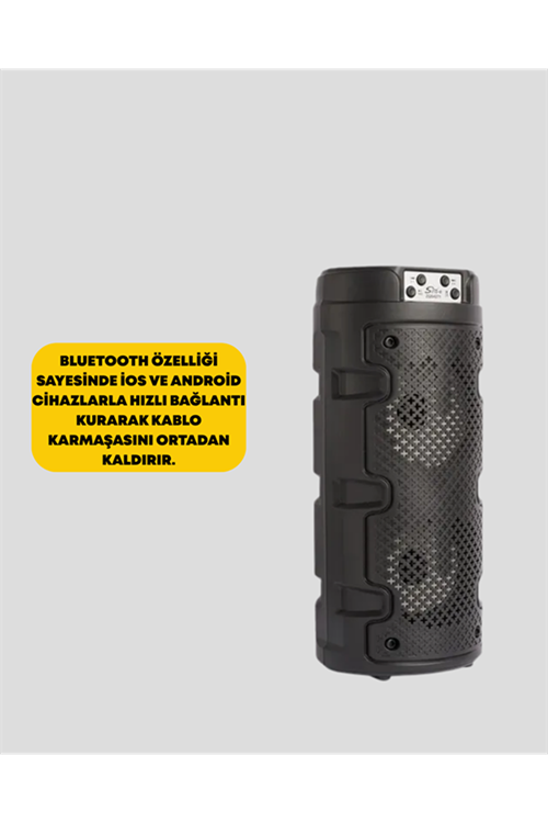 Kompakt Tasarım, Yüksek Ses Performansı – Çoklu Giriş Seçenekli Kablosuz Hoparlör (Bluetooth, USB, SD Kart, AUX)