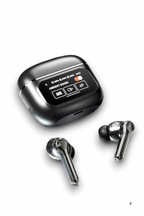 Yeni Nesil ANC Özellikli Çağrı Cevaplayan Dokunmatik Ekranlı Bluetooth Kulaklık Siyah