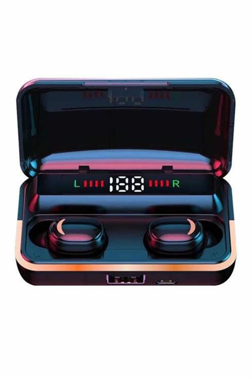 Bluetooth Kulaklık Dijital Şarj Göstergeli Powerbankli Bass Özellikli Kablosuz Kulakiçi 5.1 Mikrofonlu