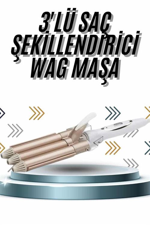 Wag Maşa Profesyonel Saç Şekillendirici İyon Özellikli Isı Kademeli