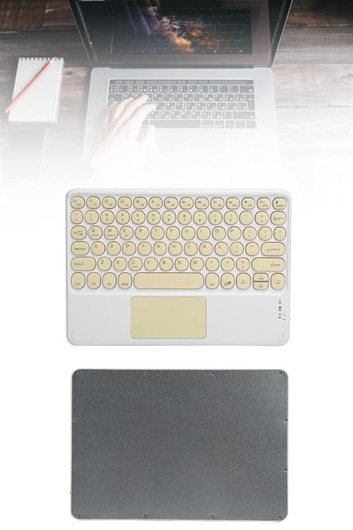 Touchpad Tüm Cihazlara Uyumlu Bluetooth Klavye Touchpad Slim Kablosuz Wifi Q Klavye