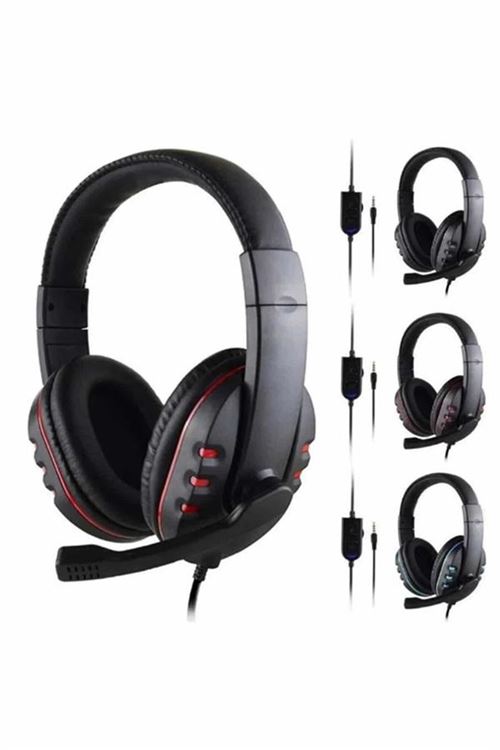 Oyuncu Kulaklığı Kulak Üstü Kablolu Stereo Mikrofonlu Yumuşak Kulak Yastığı