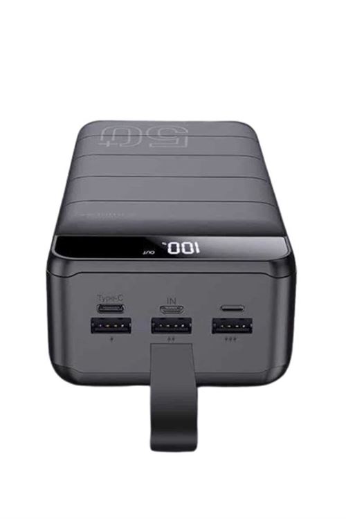 Powerbank Çoklu Şarj Girişi 50.000 Mah Taşınabilir Dijital Göstergeli