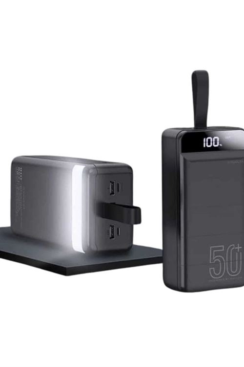 Powerbank Çoklu Şarj Girişi 50.000 Mah Taşınabilir Dijital Göstergeli