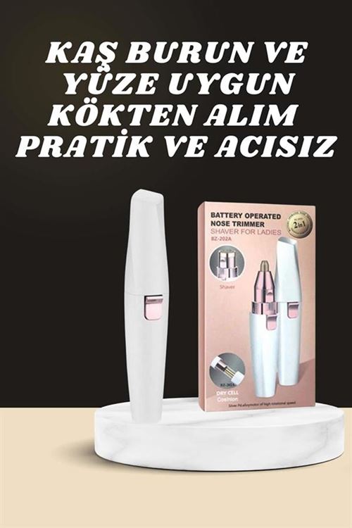Kulak Burun ve Yüz Epilasyon Aleti ve Yüz Masaj Aleti İkili Cilt Bakım Seti