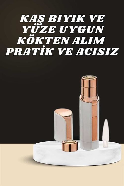 KAŞ BIYIK VE YÜZ EPİLASYON ALETİ VE TİTREŞİMLİ YÜZ TEMİZLEME MASAJ ALETİ İKİLİ SET