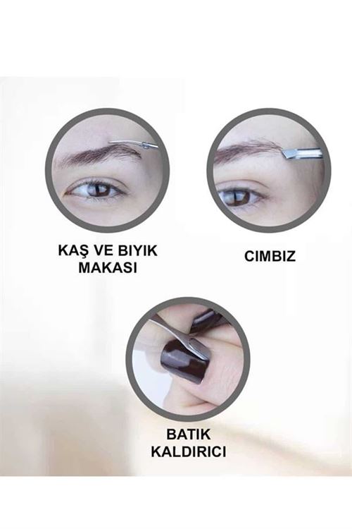 7 Parça Manikür Pedikür Seti El Ayak Bakımı Çantalı Paslanmaz Çelik