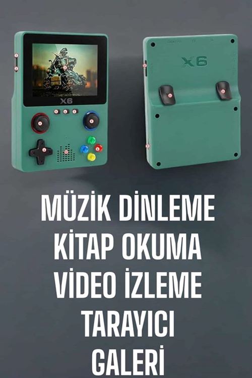 3.5 İnç Ekran 1000 Oyunlu Oyun Konsolu El Atarisi Miüzik Dinleme ve Kitap Okuma