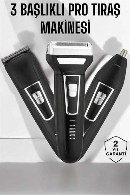 3 Başlıklı Profesyonel Tıraş Makinesi