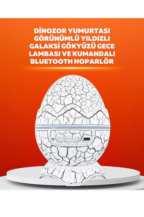 Dinozor Yumurtası Tasarımlı Projektörlü Gece Lambası