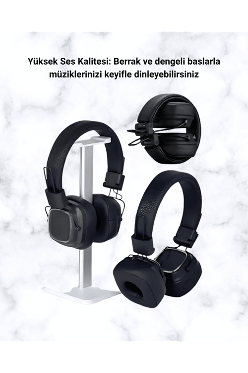 Kablosuz RGB Işıklı Katlanabilir Bluetooth Kulak Üstü Kulaklık