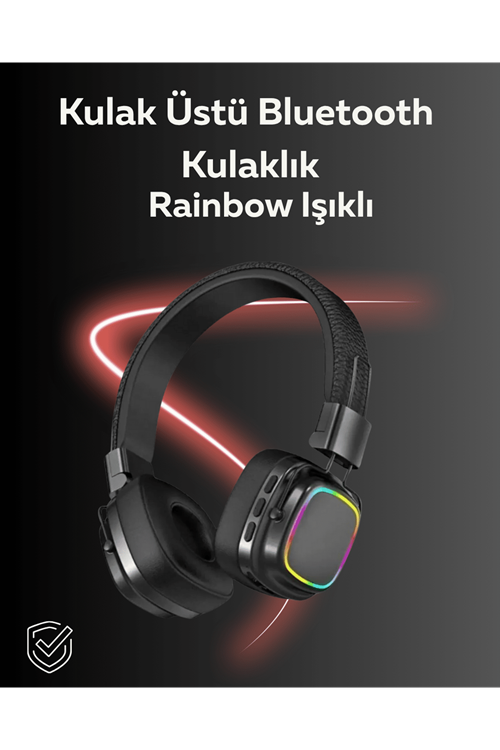 RGB Işıklı Katlanabilir Bluetooth 5.3 Kulak Üstü Kulaklık