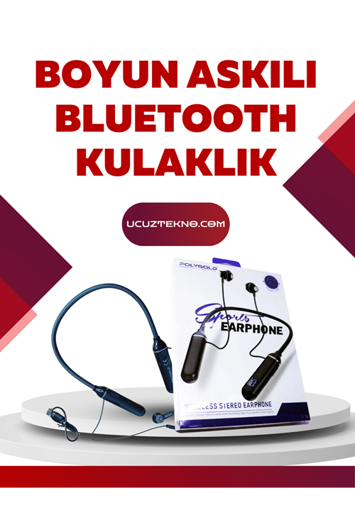 Polygold PG-100 Bluetooth Kulaklık – Ergonomik Boyun Bantlı Tasarım, Net Ses ve Konfor