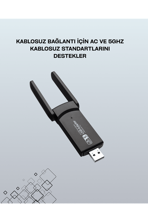 USB 3.0 Wireless Adaptör – 2.4GHz & 5GHz Destekli