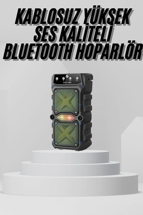 Bluetooth Hoparlör Yüksek Ses Kaliteli Büyük Boy Çift Çıkışlı Ses Bombası