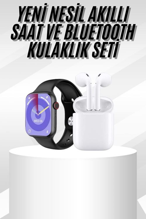 Yeni Nesil Akıllı Saat Ve Kulaklık Seti Gümüş Kasa Zarif Tasarım Çok Fonksiyonlu