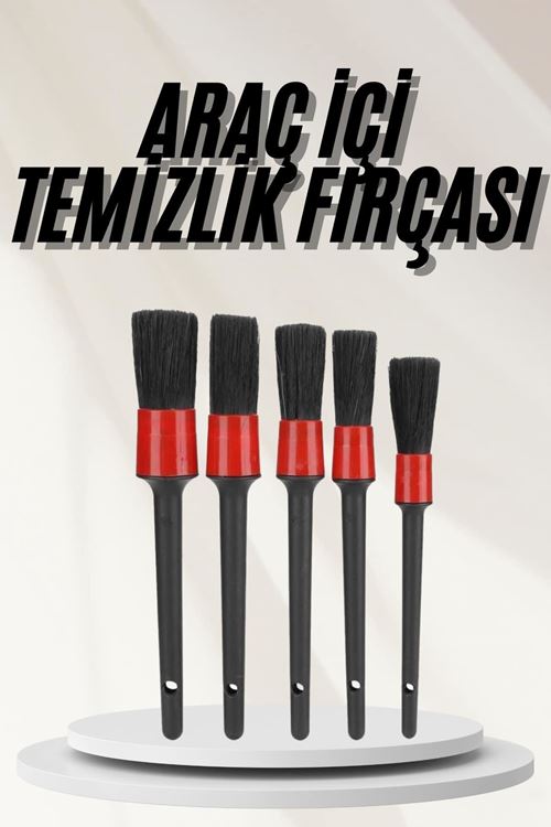 Araç İçi Led Aksesuar 5 Farklı Detaylı Araba Temizlik Fırçası Oto Temizleme Fırçası