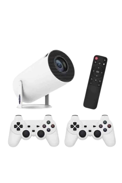 4K Wireless Çift Kollu Kumandalı Oyun Projeksiyonu Retro Video Oyunu