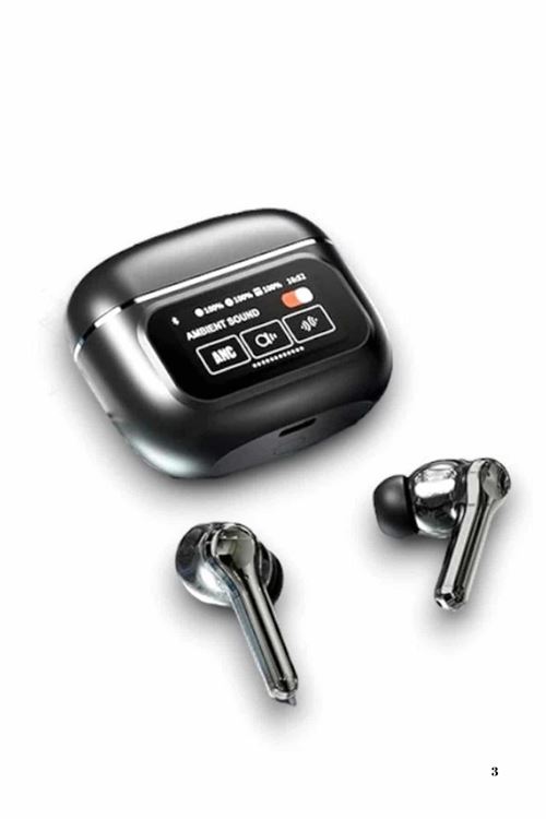 Yeni Nesil ANC Özellikli Çağrı Cevaplayan Dokunmatik Ekranlı Bluetooth Kulaklık Siyah