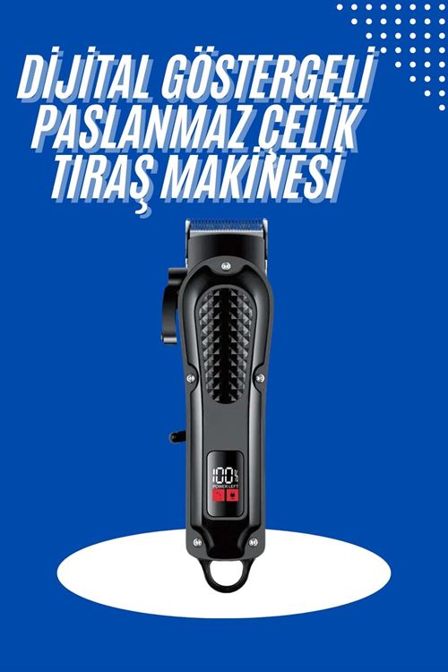 Profesyonel Saç Kesme Aleti Dijital Saç Sakal Tıraş Makinesi Uzun Ömürlü