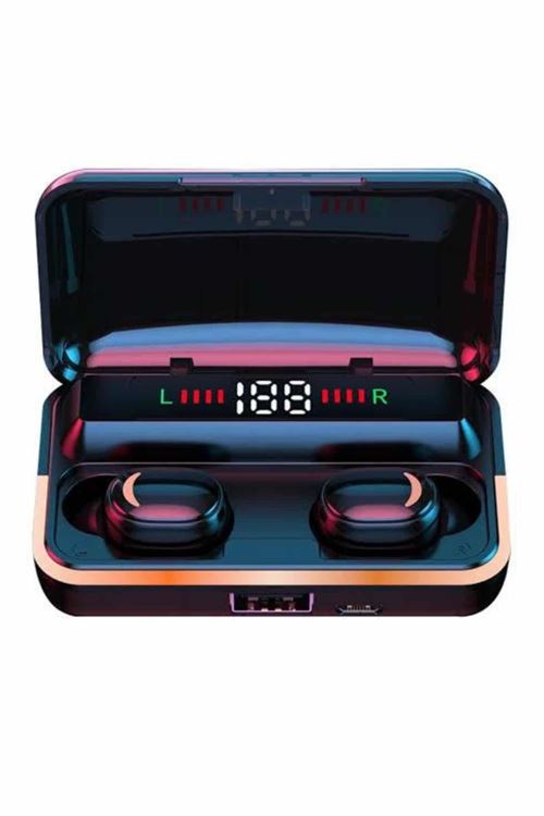 Bluetooth Kulaklık Dijital Şarj Göstergeli Powerbankli Bass Özellikli Kablosuz Kulakiçi 5.1 Mikrofonlu