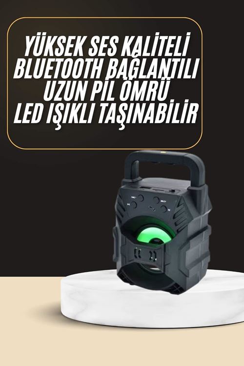 Bluetooth Hoparlör Android ve İOS Uyumlu Ses Bombası USB Girişli Taşınabilir