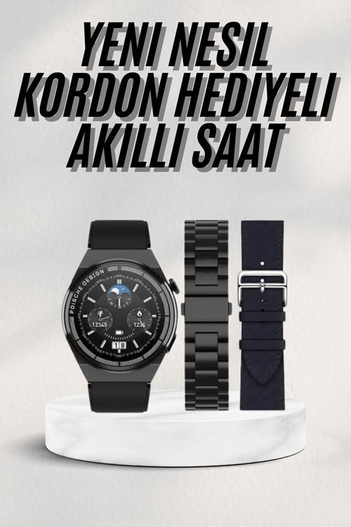 En Çok Tercih Edilen Akıllı Saat Amoled Ekran Nabız Sensörü GPS Uyumlu Adımsayar