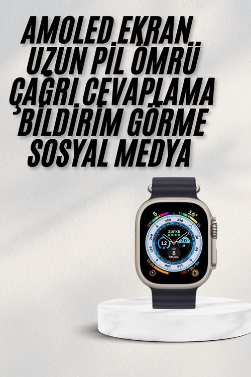 2025 Yeni Model Akıllı Saat Android ve İOS Uyumlu Çağrı Cevaplama