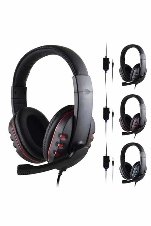 Oyuncu Kulaklığı Kulak Üstü Kablolu Stereo Mikrofonlu Yumuşak Kulak Yastığı
