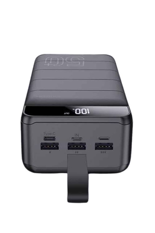 Powerbank Çoklu Şarj Girişi 50.000 Mah Taşınabilir Dijital Göstergeli