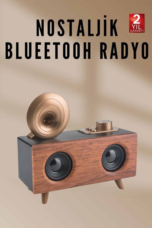 Nostaljik Radyo Bluetooth Bağlantılı Şarjlı Yüksek Ses Kaliteli