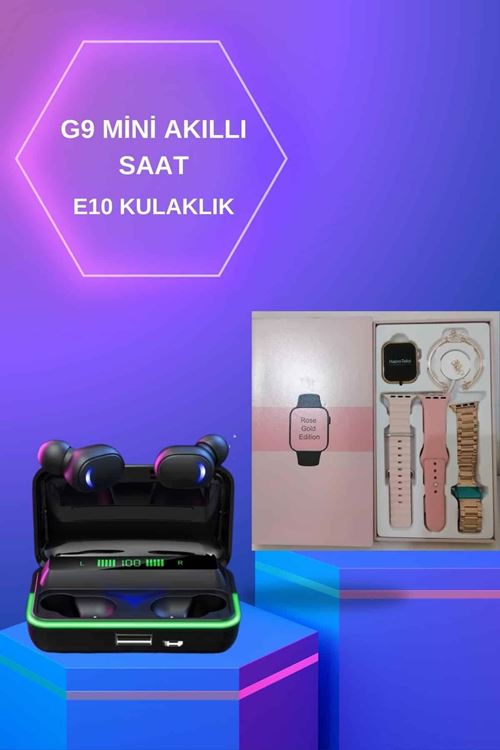 Kadınlara Özel Bileklik Hediyeli Akıllı Saat ve Dijital Göstergeli ANC Özellikli Bluetooth Kulaklık