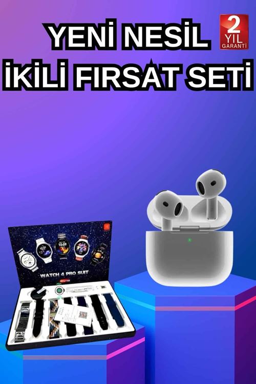 3.Nesil TWS Bluetooth Kulaklık Bluetooth Bağlantılı Akıllı Saat Amoled Ekran Plastik Hasır Kordon