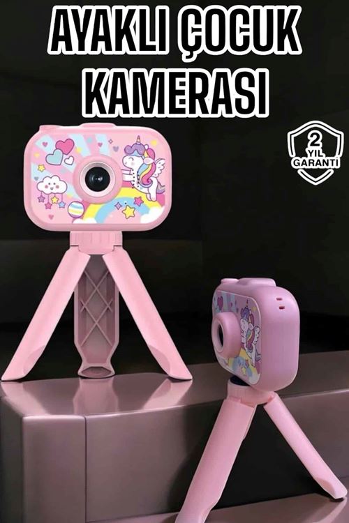 Ayaklı Mini Fotoğraf Makinesi Çocuk Için Eğitici Video Kamera