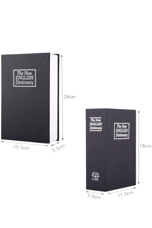 Büyük Boy Anahtarlı Kitap Görünümlü Gizli Kasa Çelik Kasa Altın Kasası