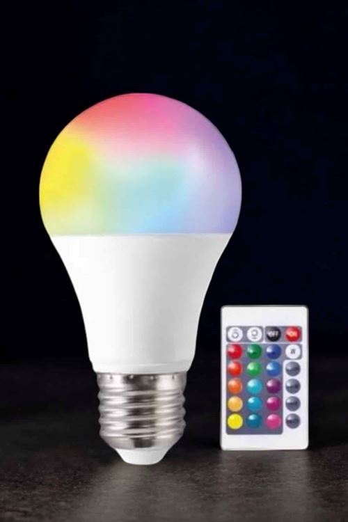 Renk Değiştirebilen RGB Işıklı Led Ampul A+Enerji 15 Watt Led Işık