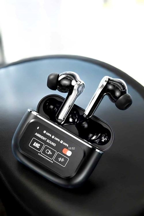 Kablosuz Bluetooth Kulaklık Ekranlı Uzun Şarj Süreli ANC Destekli