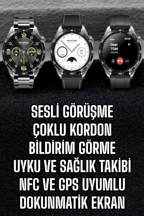Akıllı Saat Titreşimli Pusula Nabız ve Tansiyon Ölçer NFC Uyumlu