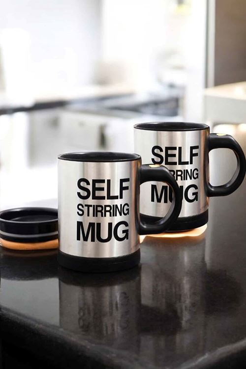 Yazılı Mug Kupa Karıştırıcı Özelliği Ve Paslanmaz Çelik