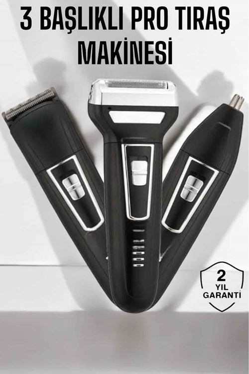 3 Başlıklı Profesyonel Tıraş Makinesi
