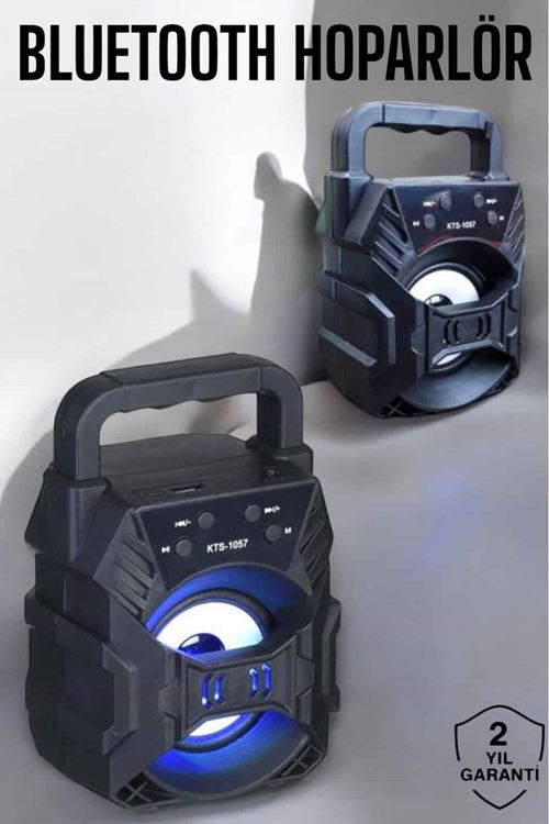 Taşınabilir Bluetooth Hoparlör Led Işıklı Uzun Pil Ömrü