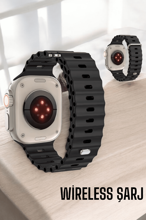 45 MM Gri Kasa Ultra Akıllı Saat Sesli Görüşme, Sağlık Takibi, Suya Dayanıklı