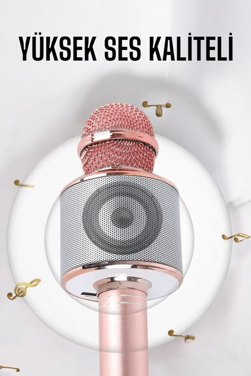 Taşınabilir Bluetooth Karaoke Mikrofon: Hafıza Kart Girişli, Etkileyici Performans