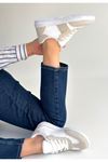 Lunga Beyaz Cilt Bağcıklı Spor Ayakkabı