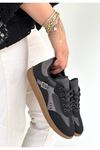 Mier Siyah Cilt Bağcıklı Spor Ayakkabı