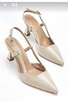 Hoost Bej Rugan Topuklu Ayakkabı