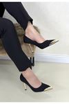 Alis Siyah Saten Stiletto Ayakkabı
